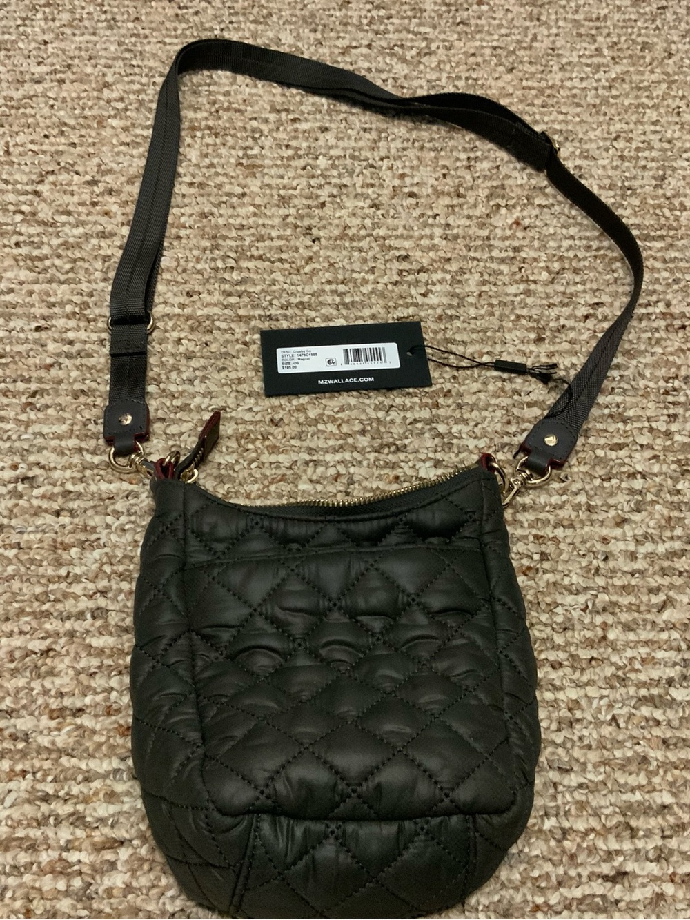 MZ Wallace Gunmetal with two straps with Gold-Tone Clasp